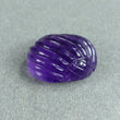 24.00cts Natural Untreated PURPLE AMETHYST Gemstone Oval Shape Both Side Hand Carved 21*16mm (With Video)