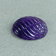 42.50cts Natural Untreated PURPLE AMETHYST Gemstone Oval Shape Both Side Hand Carved 29*22mm (With Video)