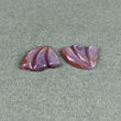 Raspberry Sheen PINK SAPPHIRE Gemstone Carving : 11.00cts Natural Untreated Sapphire Hand Carved BUTTERFLY 16*12mm Pair