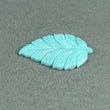 Kingman Arizona TURQUOISE Gemstone Carving December Birthstone : 12.00cts Natural Turquoise Hand Carved Indian LEAF 35*22mm 1pc