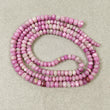PINK SAPPHIRE Gemstone Loose Beads September Birthstone : 193.50cts Natural Untreated Sapphire 32" Checker Cut Rondelle Faceted Beads 4mm - 7mm