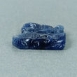 BLUE SAPPHIRE Gemstone Carving : 41.60cts Natural Untreated Unheated Sapphire Hand Carved Lady Face 28*24mm (With Video)