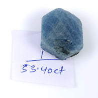 रिकॉर्ड कीपर नीला नीलम रत्न क्रिस्टल: 53.40cts प्राकृतिक अनुपचारित बिना गर्म किया हुआ त्रिभुज फॉर्मेटिव नीलम नमूना 22*18mm 1pc