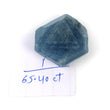 RECORD KEEPER Blue SAPPHIRE Gemstone Crystal : 65.40cts Natural Untreated Unheated Triangle Formative Sapphire Specimen 21*17mm 1pc