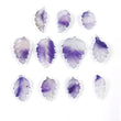 PURPLE AMETHYST Gemstone Carving February Birthstone : 55.05ct Natural Untreated Frosted Amethyst Hand Carved LEAVES 15*10mm - 25*19mm 11pcs
