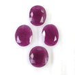 RED RUBY Gemstone Rose Cut July Birthstone : 19.00cts Natural Untreated Ruby Oval Shape Rose Cut 12.5*10mm - 13*11mm 4pcs