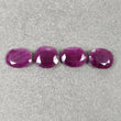 RED RUBY Gemstone Rose Cut July Birthstone : 19.00cts Natural Untreated Ruby Oval Shape Rose Cut 12.5*10mm - 13*11mm 4pcs