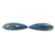 BLUE SAPPHIRE Gemstone Rose Cut : 43.00cts Natural Untreated Unheated Sapphire Pear Shape 28*18mm Pair (With Video)