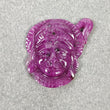 Red RUBY Gemstone Carving : 40.15cts Natural Untreated Unheated Ruby Hand Carved LORD Hunuman 34*24mm*6h