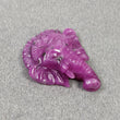 Red RUBY Gemstone Carving  : 23.35cts Natural Untreated Ruby Hand Carved LORD GANESHA 26*21mm*9(h)