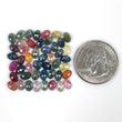 MULTI SAPPHIRE Gemstone September Birthstone : 27.90cts Natural Untreated Sapphire Oval Shape Rose Cut 6*4mm 47pcs