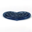 BLUE SAPPHIRE Gemstone Carving : 47.10cts Natural Untreated Unheated Sapphire Hand Carved Heart Shape 43*25mm (With Video)