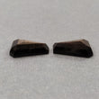 Golden Brown CHOCOLATE SAPPHIRE Gemstone Step Cut : 14.30cts Natural Sapphire Uneven Shape 15.5*10.5mm Pair (With video)