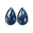 MULTI SAPPHIRE Gemstone Rose Cut : 27.00cts Natural Untreated Unheated Sapphire Pear Shape 25*15mm Pair (With Video)