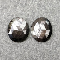 Golden Brown Chocolate Sheen Sapphire Gemstone Rose Cut : 13.54cts Natural Untreated Sapphire Uneven 15*13mm Pair (With Video)