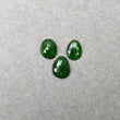 CHROME DIOPSIDE Gemstone Rose Cut : 9.85cts Natural Green Chrome Diopside Uneven Shape 11.5*9mm - 13*10mm 3pcs (With Video)