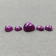 Raspberry Sheen Pink SAPPHIRE Gemstone Cabochon : 21.20cts Natural Untreated Sapphire Heart Shape Cabochon 7.5mm - 12mm 5pcs (With Video)