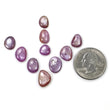 MULTI Sheen SAPPHIRE Gemstone Cabochon : 30.35cts Natural Untreated Sapphire Uneven Shape  8mm - 13*10.5mm 10pcs (With Video)