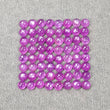 PURPLE RUBY GEMSTONE Cabochon : 27.55cts. Natural Untreated Unheated Ruby Gemstone Round Shape Cabochon 4mm 64pcs (With Video)