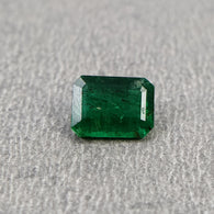 EMERALD Gemstone Normal Cut : 1.00cts Natural Untreated Unheated Green Emerald Octagon Shape 7*5mm (With Video)