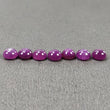 RUBY Sheen Gemstone Cabochon : 9.38cts Natural Untreated Unheated Purple Pink Ruby Round Shape Cabochon 6mm 7pcs (With Video)