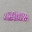 Pink Sheen SAPPHIRE Gemstone Cabochon : 19.15cts Natural Untreated Pink Sapphire Round Shape Cabochon 3mm 91pcs (With Video)