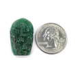 EMERALD Gemstone Carving : 31.40cts Natural Untreated Unheated Green Emerald Hand Carved LORD GANESHA 28*17mm (With Video)