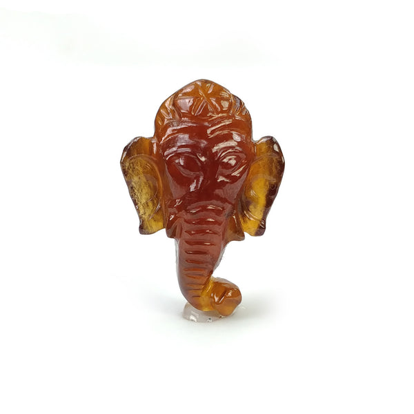 Hessonite carving