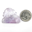 Purple AMETHYST Gemstone Carving : 72.60cts Natural Untreated Amethyst Hand Carved LORD GANESHA 36*30mm (With Video)