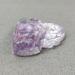 Purple AMETHYST Gemstone Carving : 72.60cts Natural Untreated Amethyst Hand Carved LORD GANESHA 36*30mm (With Video)