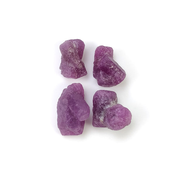 Red RUBY Gemstone Specimen : 23.00cts Natural Untreated Raw Ruby Rough Crystal 9*8.5mm - 13*6mm 4pcs (With Video)