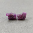 Red RUBY Gemstone Specimen : 27.00cts Natural Untreated Raw Ruby Rough Crystal 14*11mm - 16*10.5mm 2pcs (With Video)