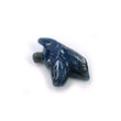 Blue Silver SAPPHIRE Gemstone Carving : 27.50cts Natural Untreated Bi-Color Blue Sapphire Hand Carved DOG'S FACE 26*18mm (With Video)