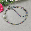 MULTI SAPPHIRE Beads Necklace : Natural Untreated Chrysoberyl Cat's Eye Gemstone Pendant Necklace 15" Women Beaded Necklace Pendant Gift (With Video)