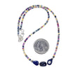 SAPPHIRE Gemstone Necklace : Natural Untreated BLUE & MULTI Sapphire Beads Necklace Silver 17" Single Strand Women Beaded Necklace (With Video)