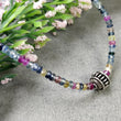 MULTI SAPPHIRE Beads Necklace Natural Untreated Sapphire Silver Pendant Necklace 18.9" Single Strand Women Beaded Necklace Pendant (With Video)