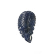 BLUE SAPPHIRE Gemstone Carving : 42.50cts Natural Untreated Unheated Sapphire Hand Carved Leaf 34.5*19mm (With Video)