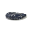 BLUE SAPPHIRE Gemstone Carving : 42.50cts Natural Untreated Unheated Sapphire Hand Carved Leaf 34.5*19mm (With Video)