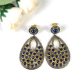 Blue Sapphire And Diamond Earrings