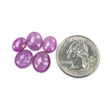 Raspberry Sheen SAPPHIRE Gemstone Rose Cut: 13.75cts Natural Untreated Pink Sapphire Uneven Shape 9*7mm - 10*12mm 5pcs (With Video)