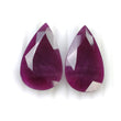 RED RUBY Gemstone Normal Cut : 93.50cts Natural Untreated Unheated Ruby Pear Shape 37*21mm Pair