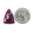 RED RUBY Gemstone Rose Cut : 17.85cts Natural Untreated Unheated Ruby Trillion Shape 23*16mm