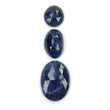 BLUE SAPPHIRE Gemstone Rose Cut : 39.00cts Natural Untreated Unheated Sapphire Oval Shape 14*12.5mm - 25*18mm 3pcs
