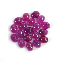 PINK SAPPHIRE Gemstone Cabochon : 57.20cts Natural Untreated Sapphire Oval Shape 9*7mm 19pcs