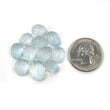 एक्वामरीन रत्न नक्काशी: 43.65cts प्राकृतिक अनुपचारित नीला एक्वामरीन हाथ नक्काशीदार अंडाकार आकार 10*8.5mm - 14.5*11mm 11pcs