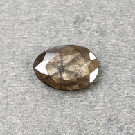 Golden Brown CHOCOLATE SAPPHIRE Gemstone Normal Cut TRAPICHE : 4.15cts Natural Untreated Unheated Egg Shape 13*9mm