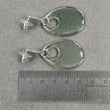 925 Sterling Silver Earring : 10.09gms Synthetic Manmade Green & Gray Rhinestone Gemstone Drop Dangle Push Back Earrings 2" (With Video)