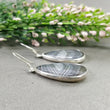 BOTSWANA AGATE Gemstone Earrings : 12.520gms Natural 925 Sterling Silver Bi-Color Round Bezel Set Drop Dangle Hook Earring 2"
