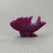Ruby Gemstone Carving : 50.20cts Natural Untreated Unheated Ruby Hand Carved FISH 40*23mm