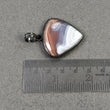 925 Sterling Silver PENDANT : 11.67gms Natural BOTSWANA AGATE Gemstone Heart Shape Victorian Silver Bezel Set Pendant 1.75"